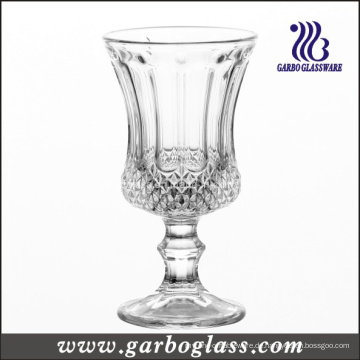 Footed Gravierte Glas Cup (GB040304ZS)